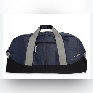 L.L. Bean Blue and Black Duffel Bag